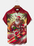 Men's Christmas Funny Graphic Short Sleeve Hawaiian Shirt